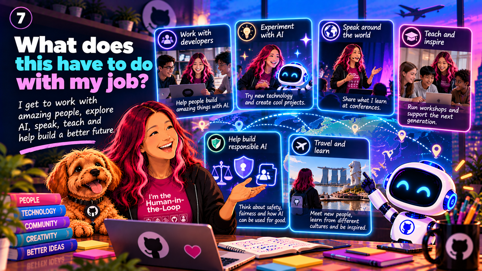 Illustration exploring job opportunities for AI experts